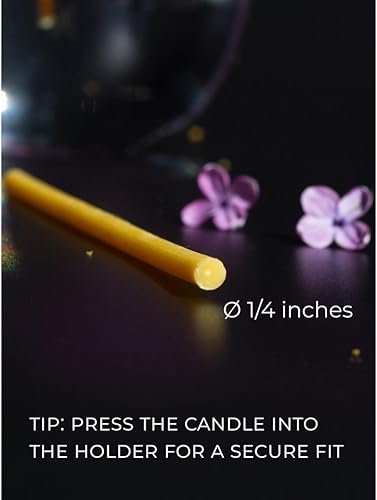 Miniatura 35 de CANDWAX Velas de pilar de cera de abeja pura de 1.8 x 4 pulgadas, juego de 3 a 34.5 horas de combustión, velas amarillas hechas a mano, velas