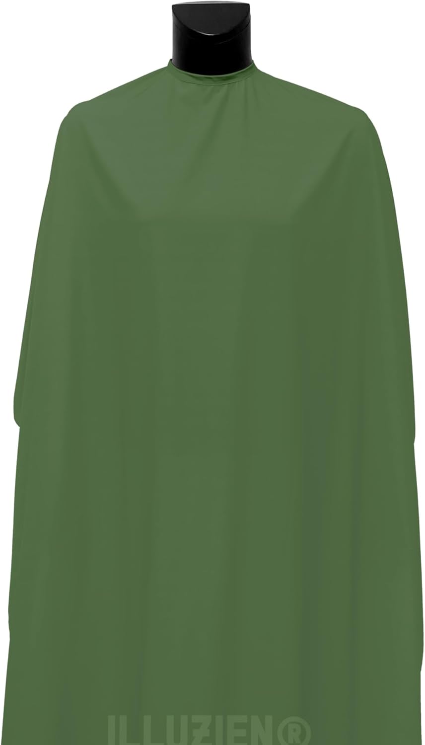 Illuzien Moss Green PRO Barber Cape, Hair Cut Drape, Water-Resistant Barber Accessories, Professional Cape