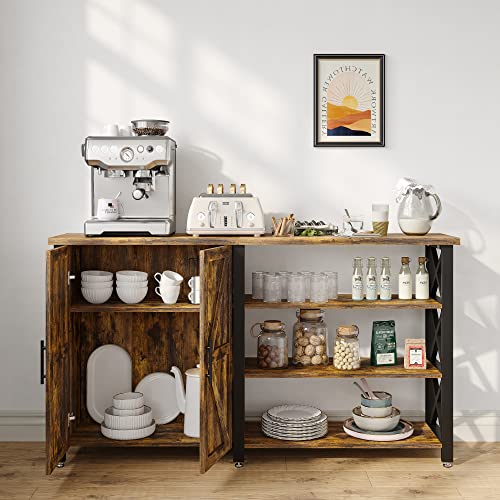 Furniouse 58" W Console Table With Cabinet, Narrow Sofa Table,Entryway Table With 4 Tier Open Storage, Side Table For Hallway, Living Room, Bedroom, Sturdy And Stable, Easy To Assemble Vine #TOP4