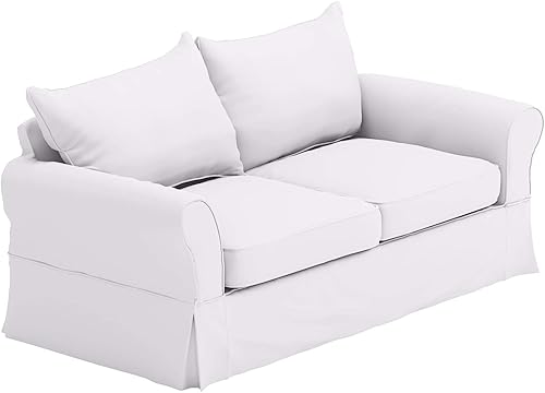 Miniatura 4 de La funda de sofá de algodón solo se adapta al sofá Pottery Barn PB Comfort con brazo enrollado (ancho 64.2 in, no 83.9 in). Una funda de repuesto