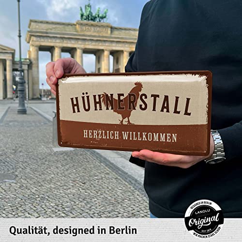 Blechschild HÜHNERSTALL Schild - Hühner Schild - Hühner Deko Geschenk als Hühnerstall Zubehör und retro Wanddeko… – Bild 5