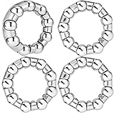 VANSIHO 1/4" x 9 Balls Bike Ball Crank Bearing - 4PCS Stainless Steel Axle Wheel Ball Frame Bearings, Bicycle Ball Bearings Retainer for Mountain/Kids/Low Speed Bikes