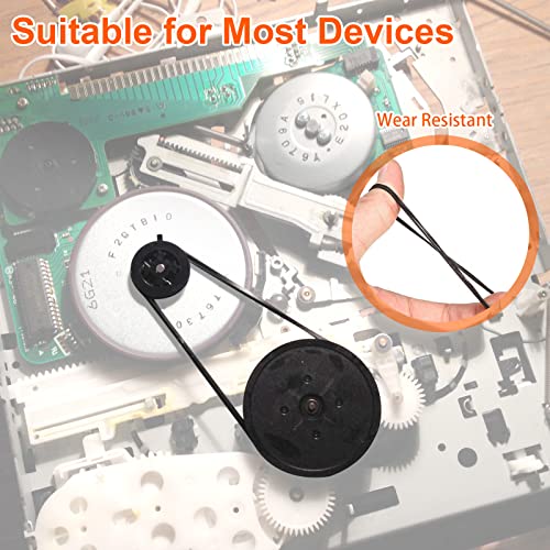 100 Pcs Recorder Rubber Belts - Cassette Recorder Repair Maintenance Mix Flat Cassette Tape Machine Rubber Belts 40-135 Mm, 50 Pcs 1 Mm Width And 50 Pcs 4 Mm Width #TOP6