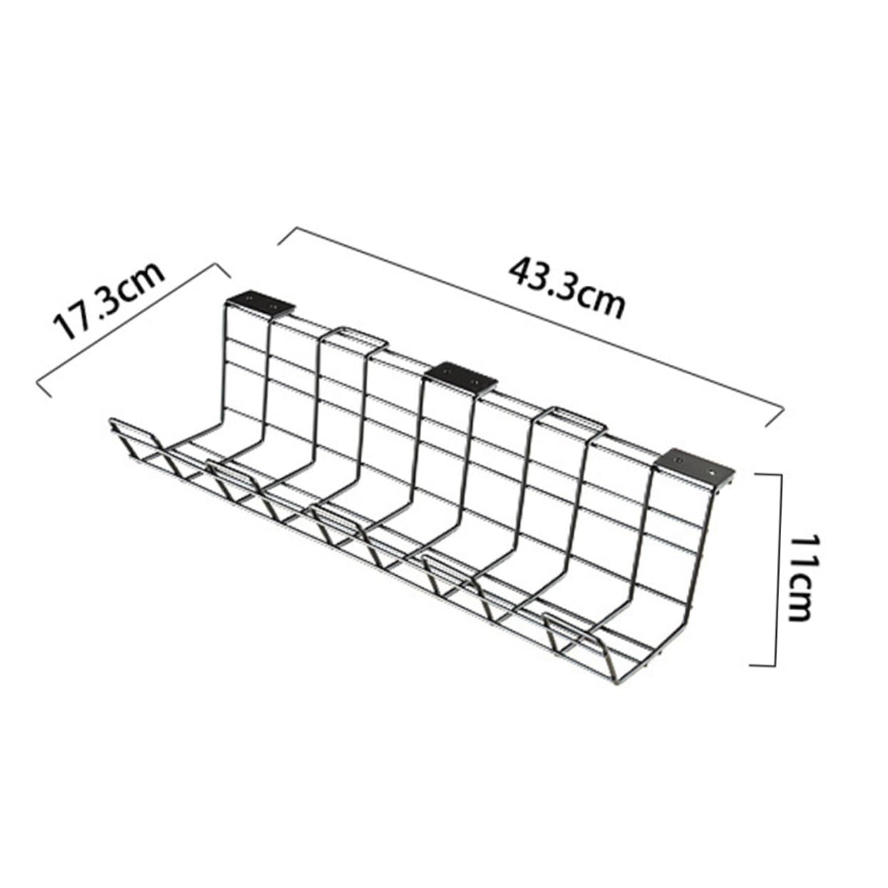 VILLCASE 1 Pieza Estante de Almacenamiento de Tiras de alimentación Cesta de Cable Debajo del Escritorio Organizador de Cables Soporte de Cable para Escritorio Organizador del Cable Negro