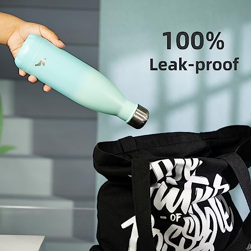 Image of Konokyo Insulated Water Bottles,17 oz Double Wall Stainless Steel Vacumm Metal Flask for Sports Travel,Mint