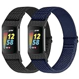 WNIPH Compatible con pulsera Fitbit Charge 5, correa de repuesto ajustable de nailon elástico deportivo para Fitbit Charge 5, para hombre y mujer
