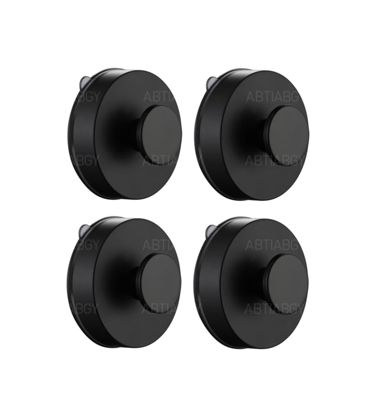 Opeximatun 4Pcs Black Abs Epoxy Suction Cup Hooks
