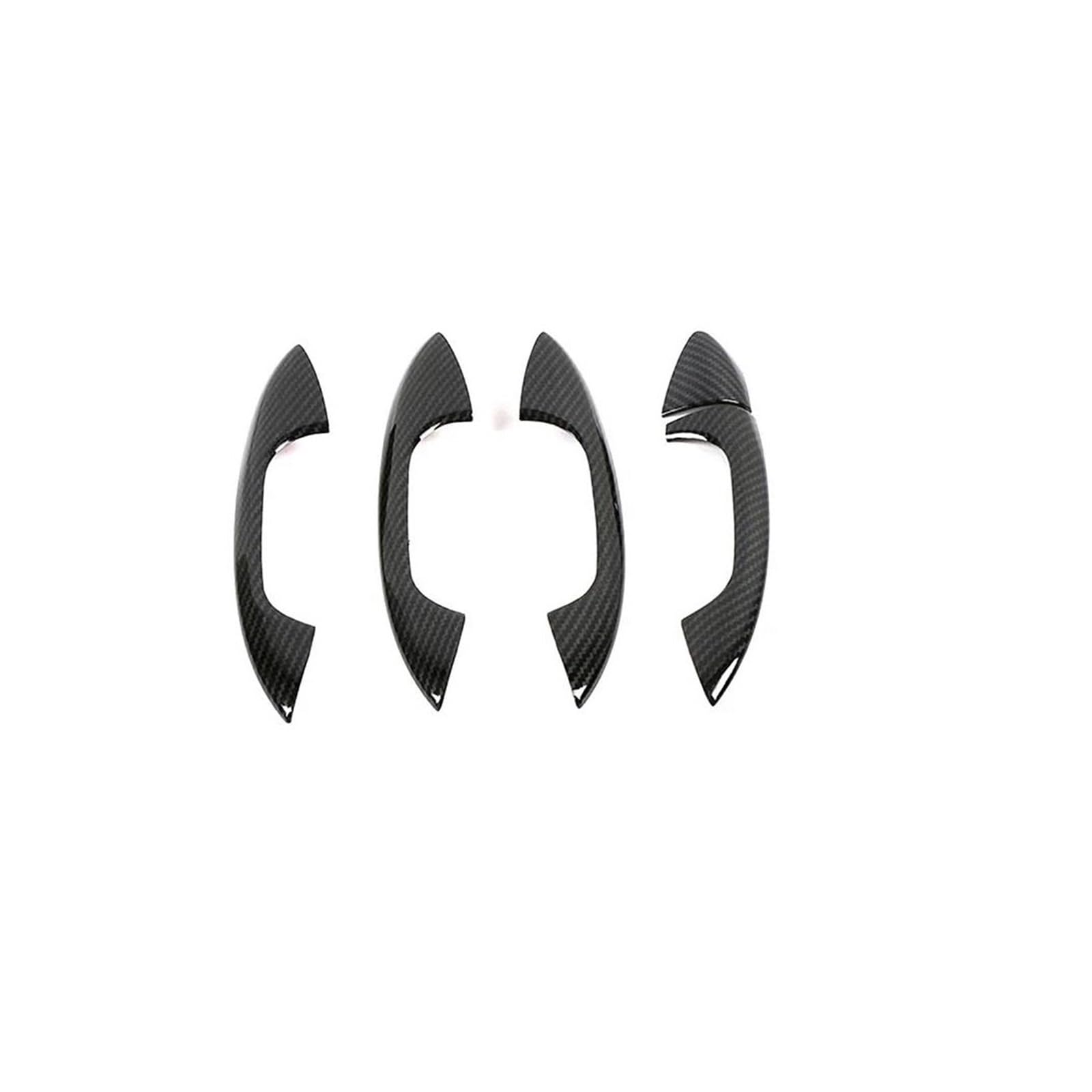 Qibbei Carbonfiber A Car Exterior Door Handle Bowl Cover Modify Frame Trim Parts For Benz A B C E Cla Glb Glc Class 2020 2021(Carbonfiber A)