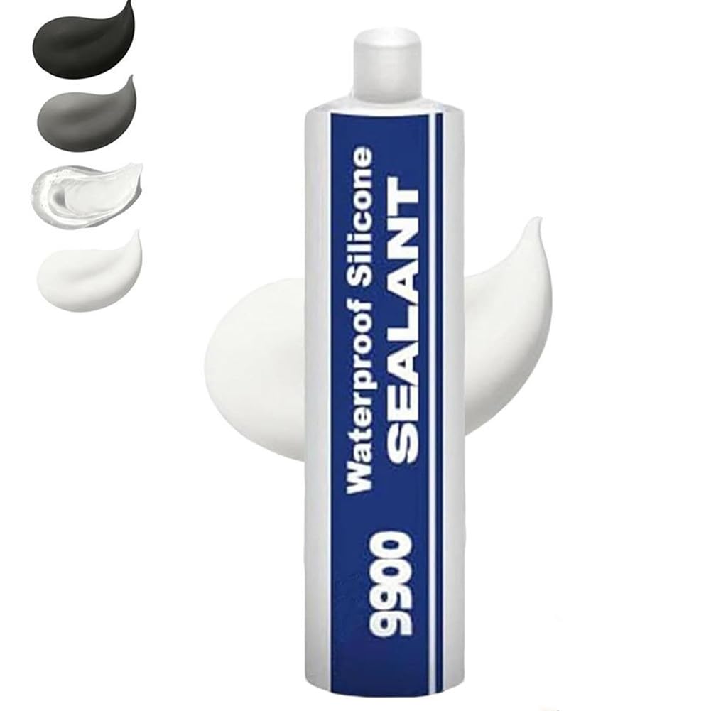 9900 Silicone Waterproof Sealant, Multi-Purpose Waterproof Adhesive Clear Caulk for Roof & Wall Cracks, Glue Strong Sealing Compound, Multi-Surfaces Adhesive for Roof Bathroom Tile