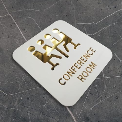 Image of CVANU 1pc Conference room Acrylic Sign Board for Office /Business /Hospital Sign SelfAdhesive Board c41