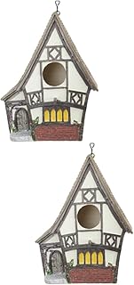 GANAZONO 2pcs outdoor decor out door decor aviary cage outdoor Resin Bird House hanging bird hut outdoors decorative birdhouses Decorative Nest bird nest Parrot Nest hummingbird bird's nest