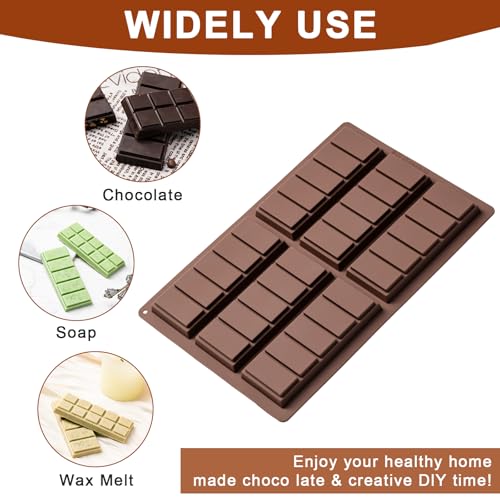 Image of Chocolate Bar Mold,Non-Stick Chocolate Molds,100% Food Grade Silicone Mold