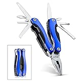 MultiTool Knife, AQV 15 in 1 Portable Outdoor Multi Tool Pocket Knife With Folding Saw, Wire Cutter, Pliers, Sheath. Stainless Steel Multipurpose For Fishing, Hunting, Camping, Survival, Hiking, Car S