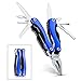 MultiTool Knife, AQV Multi tool 15 in 1 Pocket With Folding Saw, Wire Cutter,Pliers,Sheath.Multipurpose,Fishing,Hunting,Camping,Survival,Hiking, Car Set (Blue)