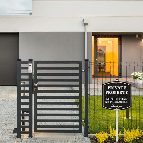 Panneau Private Property en aluminium durable avec piquet 71cm - 6