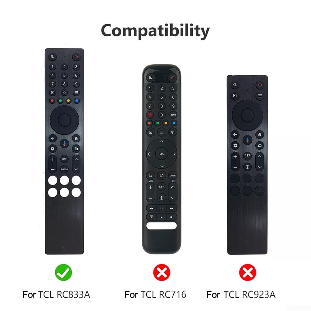 Cover in silicone per telecomando TCL RC833A che offre una vestibilità funzionale, resistenza alle cadute e compatibilità con cordino (blu)