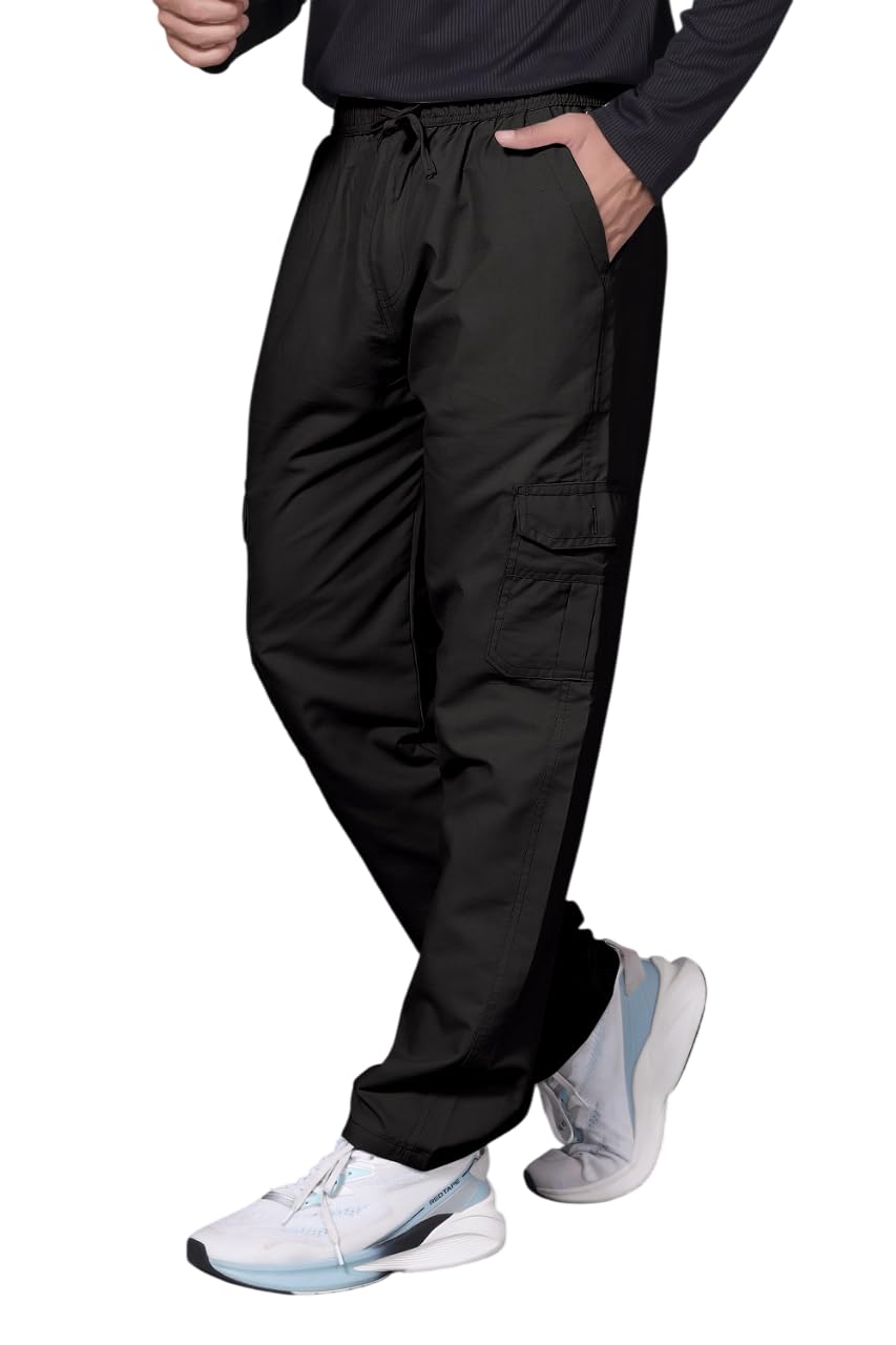 SOLOVIBES Men's 5 Pocket Cotton Blend Casual Pants 2 Side Pocket Utility Trousers-picture-55