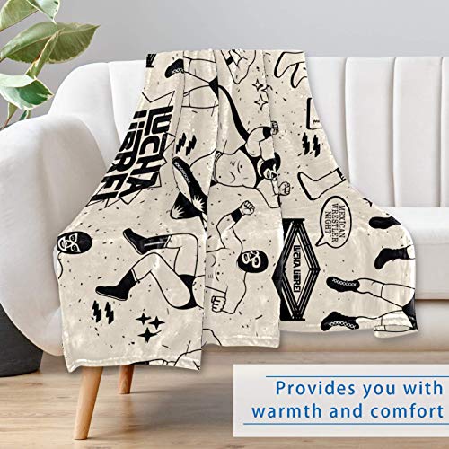 Couverture douce et chaude Lucha Libre 150x100 cm finitions premium - 7