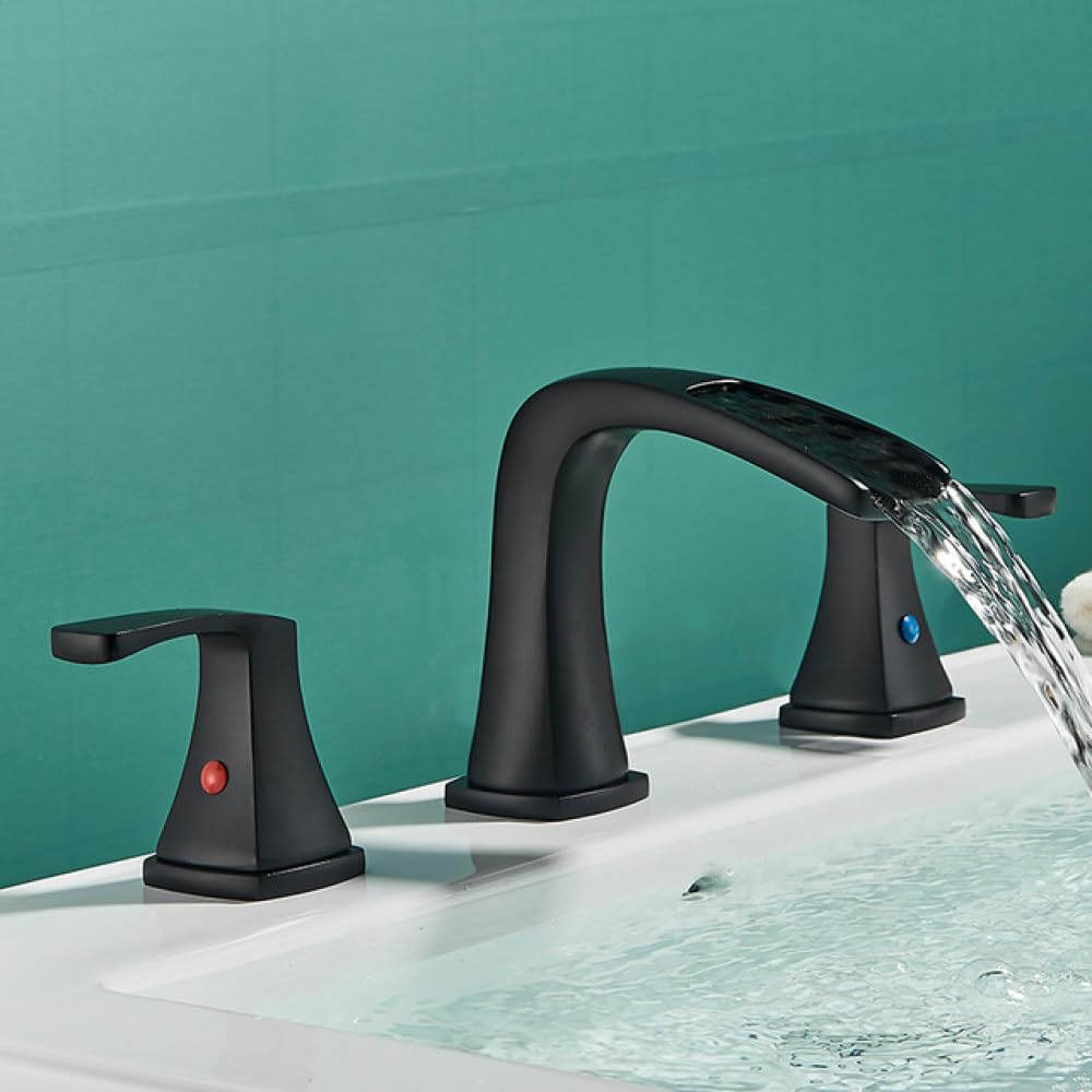 Robinet cascade de salle de bains en laiton mat haut de gamme