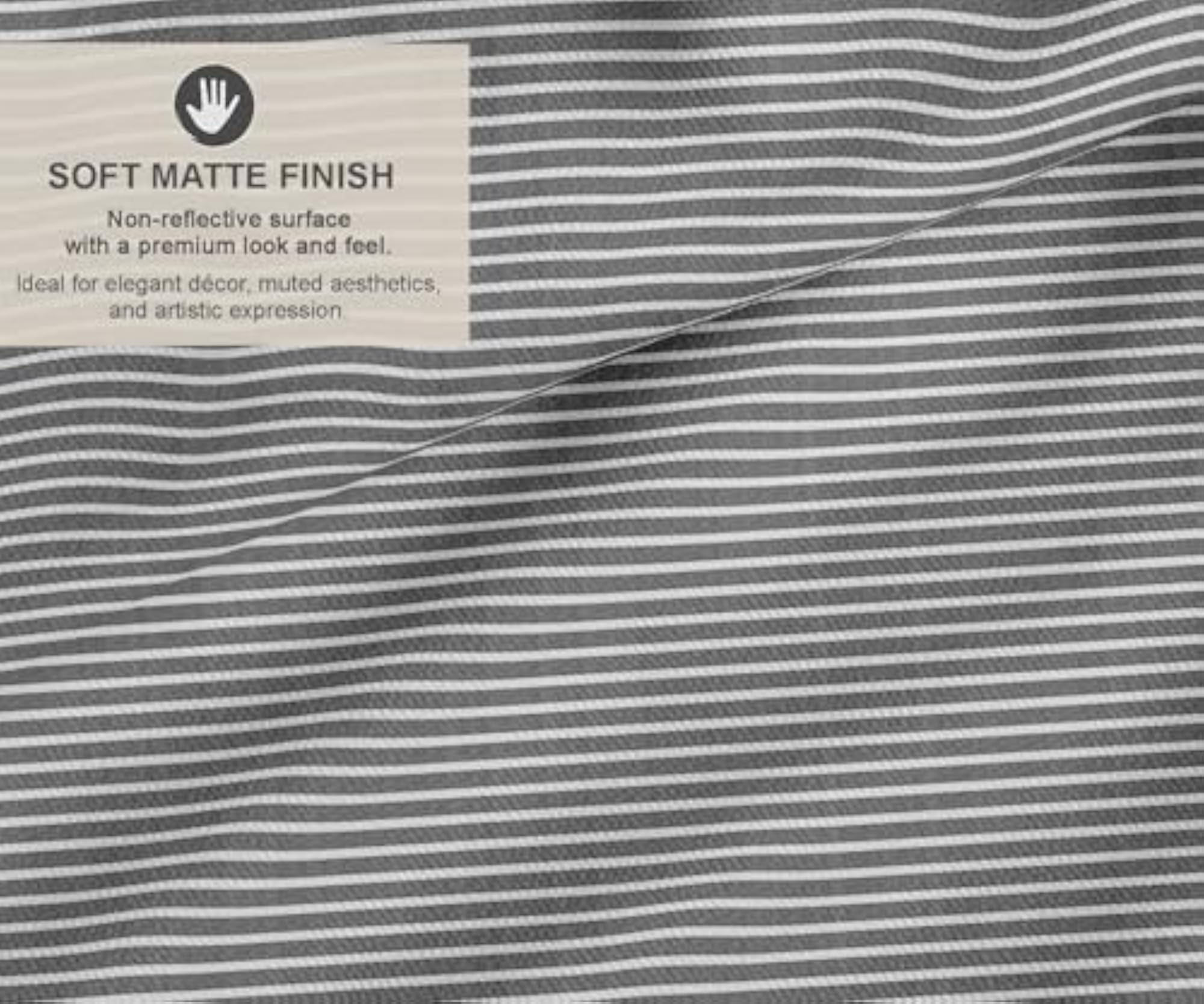 Cotton Canvas Stripe Pattern Fabric, Durable for Crafts