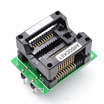 SOP20-7.5-1.27 SOP20 Package SOIC20 SO20 SOP20 to DIP20 Programming Adapter Testing,Debug,Validation,Programming Socket 1.27mm Pitch 7.5mm Width(300mil) SOP20(28)-1.27 OTS20(28)-1.27-04