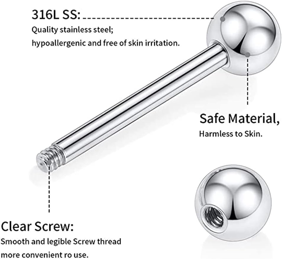 2PCS 316L Stainless Steel Nipple Barbell Rings Heart Nipple Shields Piercing Jewelry Durable and Professional image 2