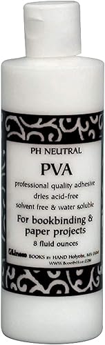 Books By Hand, PH Neutral PVA Adhesive, Acid-free, Water-Soluble, Dries Clear, Archival Quality PVA Formula, for Bookbinding, Book Repair, Framing,