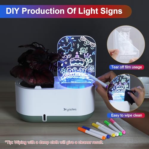 50% Off Self-Watering Plant Pot with LED Note Board & Night Light