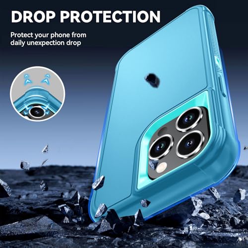 Image of SunStory Compatible with iPhone 14 Pro Max Case with HD Screen Protector, 3-Layer Heavy Duty Full-Body Cover,3 in 1 Hybrid Protective Case for iPhone 14 Pro Max 6.7 inch,LakeSkyBlue
