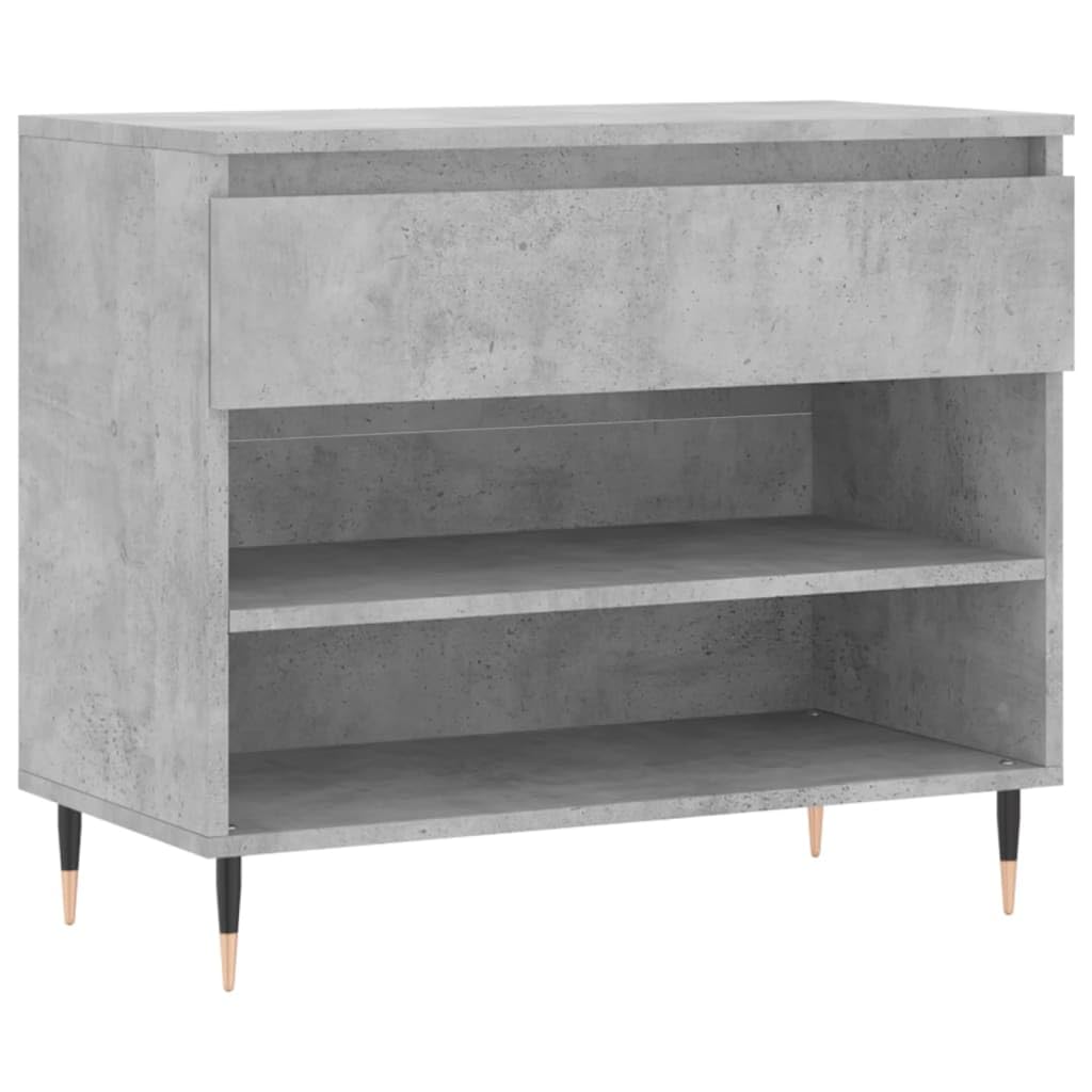 Scarpiera Grigio Cemento 70x36x60 cm Legno Multistrato
