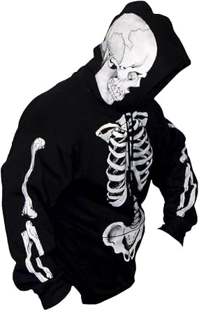 Scorn - The Original SCORN Skeleton - Mens Pullover Hoodie