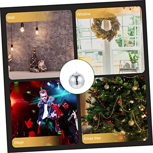 SUPVOX Enfeite De Bolo Decoração De Vidro Miniture Decoração Reflexiva Discoteca Discoteca Espelho P