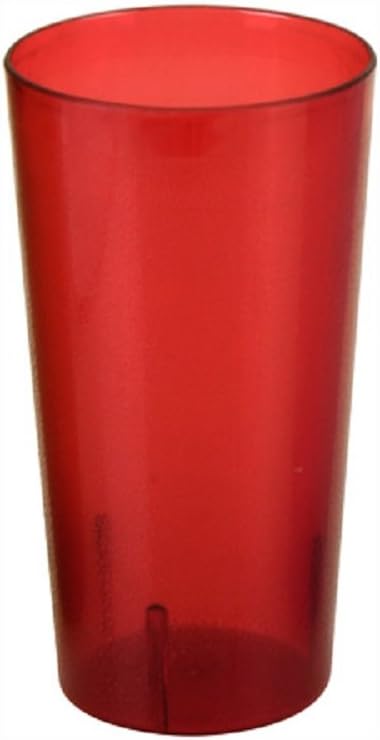 SET OF 12 CUPS 32 OZ TUMBLER, POLYCARBONATE CUP RED UNBREAKABLE BAR SAFE DURABLE RELIABLE RESTAURANT DINER BAR GLASS