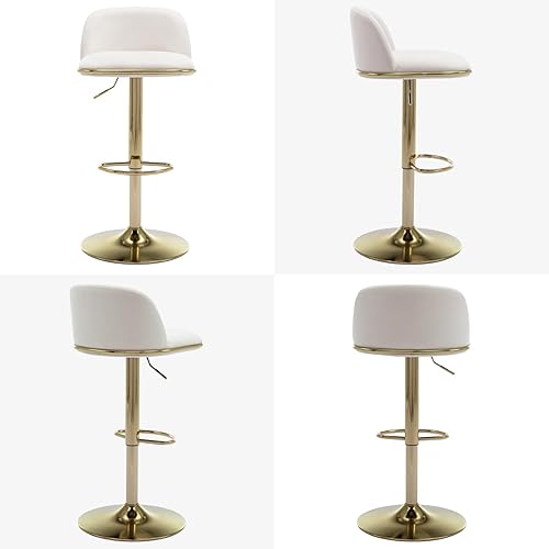 Miniatura 7 de Taburetes de bar giratorios, taburetes de bar de altura de mostrador con respaldo alto, taburetes de bar ajustables, modernas sillas de bar