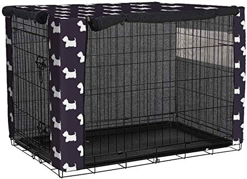 TUYUU Dog Crate Covers, Large Pet Kennel Cover for Medium and Large Dogs, Universal Pet Cage Cover, Perfect Two Entrance Dog Cage Cover…
