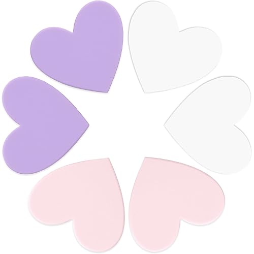 4-6 Pack Heart Shaped Bra Underwire Repair Patches Self-Adhesive Pads for Exposed Wire Fix,Invisible Bra Comfort Tape (6pack-(Lavender+ Pink+White))