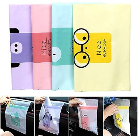 60PCS Easy Stick-On Disposable Car Trash Bag, Leakproof Vomit Bag, Beautiful Kitchen Storage Bag, Durable, Suitable for Cars, Kitchens, Bedrooms, Study Rooms, Travel, Camping, Office Spaces Cover