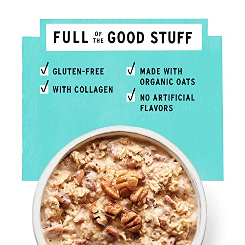 Purely Elizabeth Collagen Protein Oats, Vanilla Pecan, Amaranth, Quinoa Flakes, Coconut Sugar, Chia Seeds, Gluten-Free, Non-Gmo, 8 Oz (3 Ct.) #TOP4
