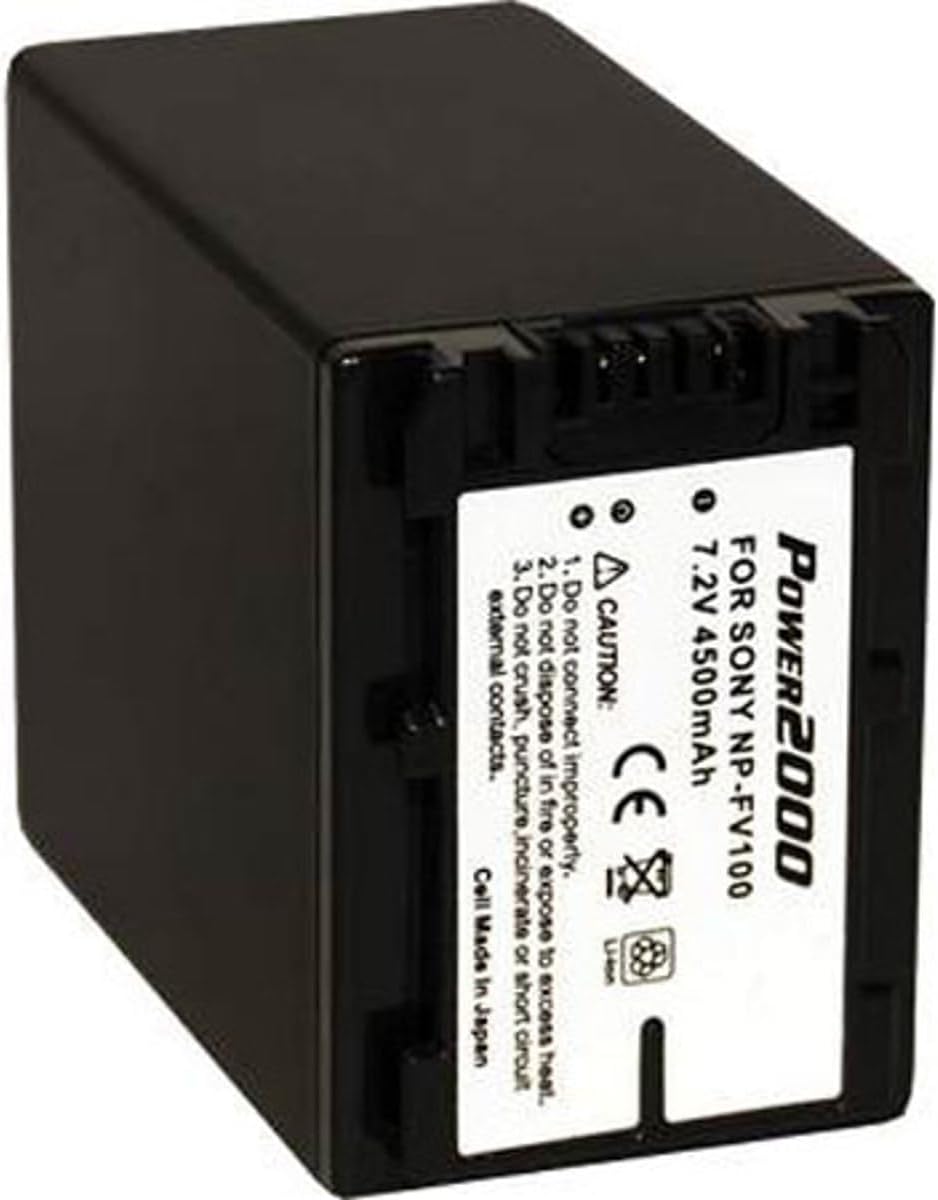 Power 2000 ACD771 Replacement Lithium-Ion 7.2v, 4500mAh Camcorder Battery for Sony NPFV100