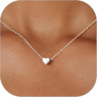 ChicSilver 925 Sterling Silver Dainty Heart Star Moon Pendant Necklace for Women - Hypoallergenic, Adjustable, Gift Box