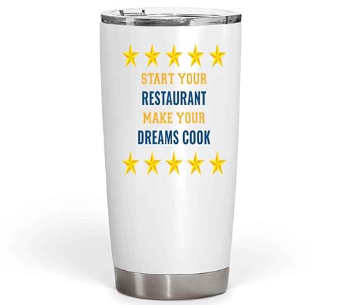 Aspiring Chef's Gift, for Uncle's Graduation - Essential Tips for Starting a Restaurant Business on and Multicolor 20 Oz White Stainless Steel Fat
