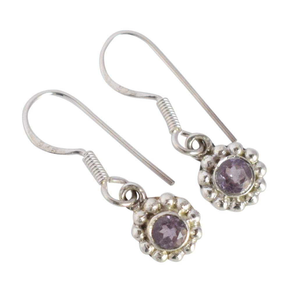 Boucles d'oreilles améthyste argent 925 anti-allergie puce 4mm - 5
