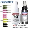 Permabond 731 (1oz Bottle) Instant Adhesive-Toughened & Flexible Slow-Set General Purpose