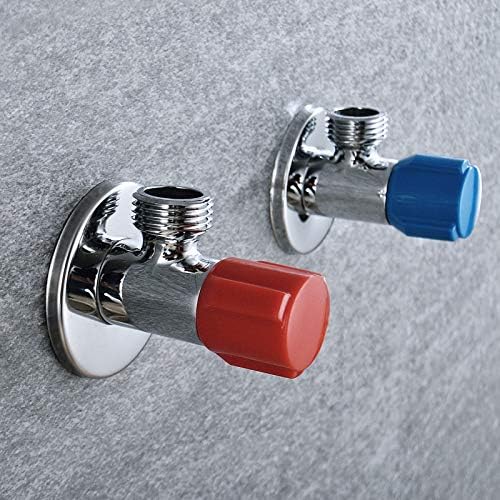 SESANTO 1 Pair Triangle Valve With Blue and Red Mark G1/2" Male