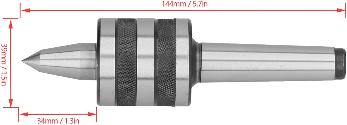 MT2 Live Center, 0.01 mm Accuracy Embossing Tapered Turn, CNC Lathe Revolving Center for Shaft Parts