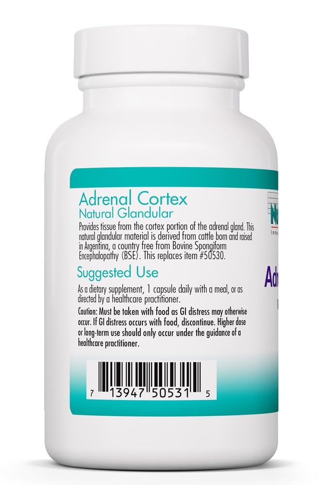 NutriCology Adrenal Cortex Bovine Glandular 100 mg, 100 Vegicaps — Amazon image 3