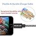 Sharllen 5 Pack 6 Feet MFi Certified Lightning Cable, Fast USB iPhone Charging Cable, Compatible with iPhone 12/11Pro/XS/Max/X/8/8P/7P/6/6P/iPad, Nylon Braided Data Wire, Black