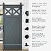 National Hardware N700-005 Interior Sliding Barn Door Hardware One Piece Designer Kit with Soft Close, 72 in, Matte Black