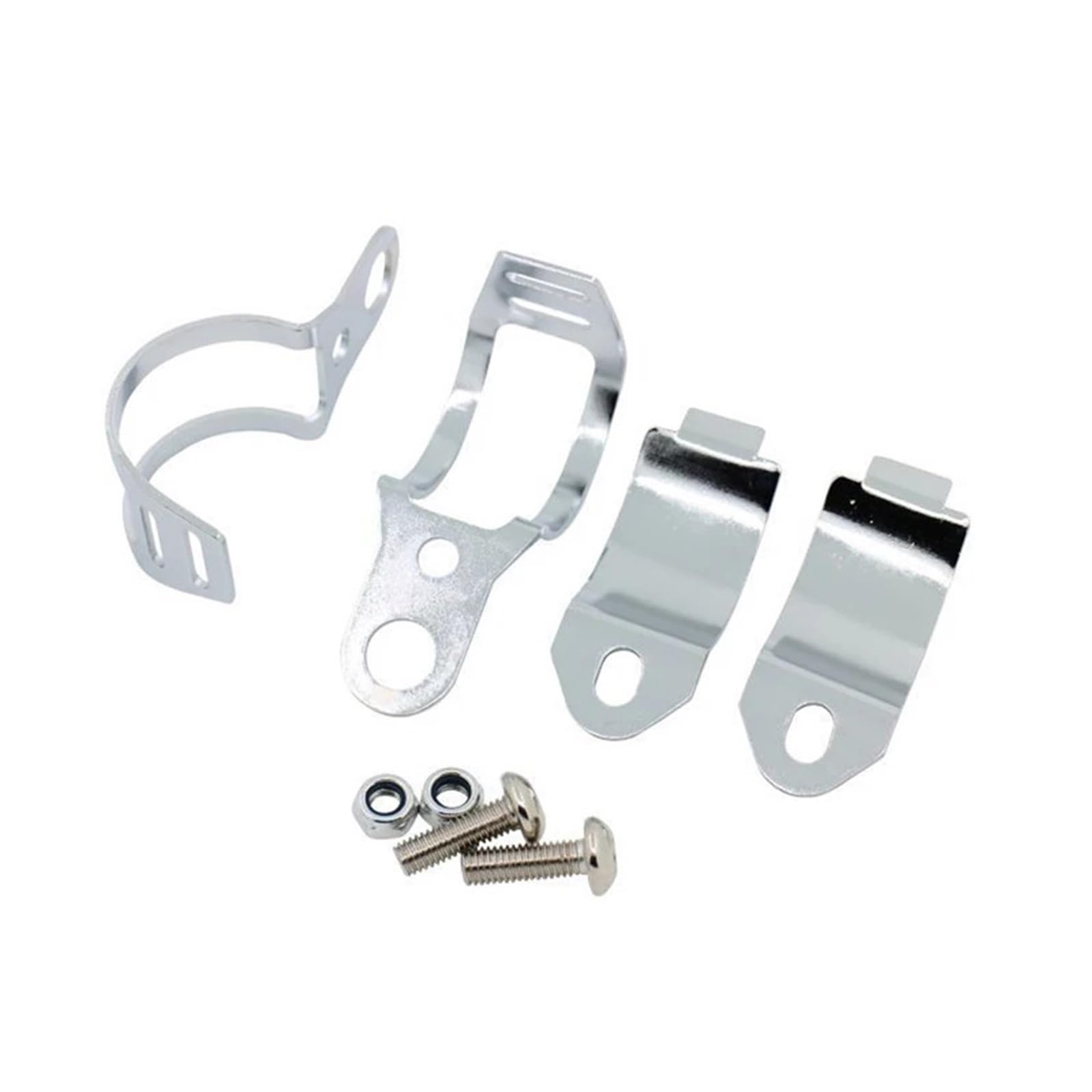 Fdyxumw Silver Bracket Light Universal Motorcycle Turn Signal Light Holder Metal Relocation Fork Clamps Mount Lamp Mount Bracket For Front(Silver)