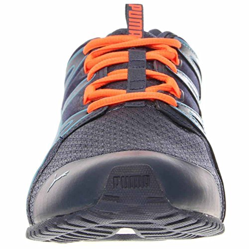 PUMA PUMA-Men`s PowerTech Voltaic Running Shoes Insignia Blue and Fluo Peach-(8871214
